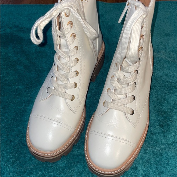 Kate Spade Merritt Lug leather Combat Boots NWOT - Picture 2 of 14